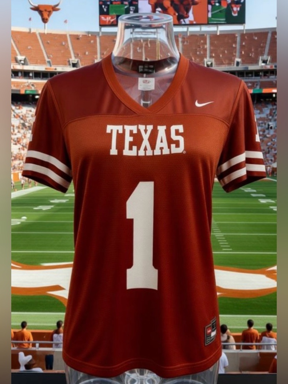 Nike Texas Longhorns #1 Football Jersey Womens Small Team Authentic Burnt Orange